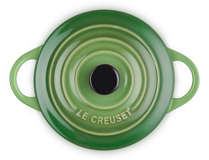 Le Creuset Mini Cocotte rotonda 250 ml in gres vetrificato Bamboo Verde - Diametro 10 cm
