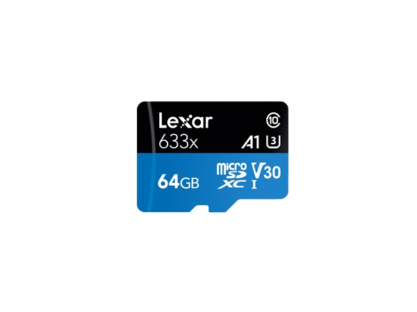 Lexar 633x MicroSDXC 64 GB - Classe 10, UHS-I, U3, V30, A1, fino a 100 MB/s in lettura e 45 MB/s in scrittura