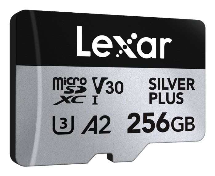Lexar Professional SILVER PLUS 256 GB MicroSDXC UHS-I A2 V30 - Velocità fino a 205 MB/s con Adattatore