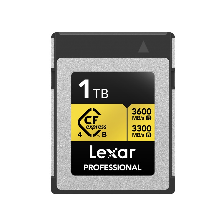 Lexar Professional GOLD CFexpress 4.0 Type B 1TB - Velocità di lettura 3600 MB/s, scrittura 3300 MB/s, ideale per video 8K