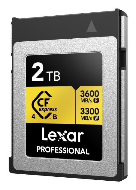 Lexar Professional Gold Scheda CFexpress Type B 2TB - Velocità R3600/W3300 MB/s per Video Raw 8K