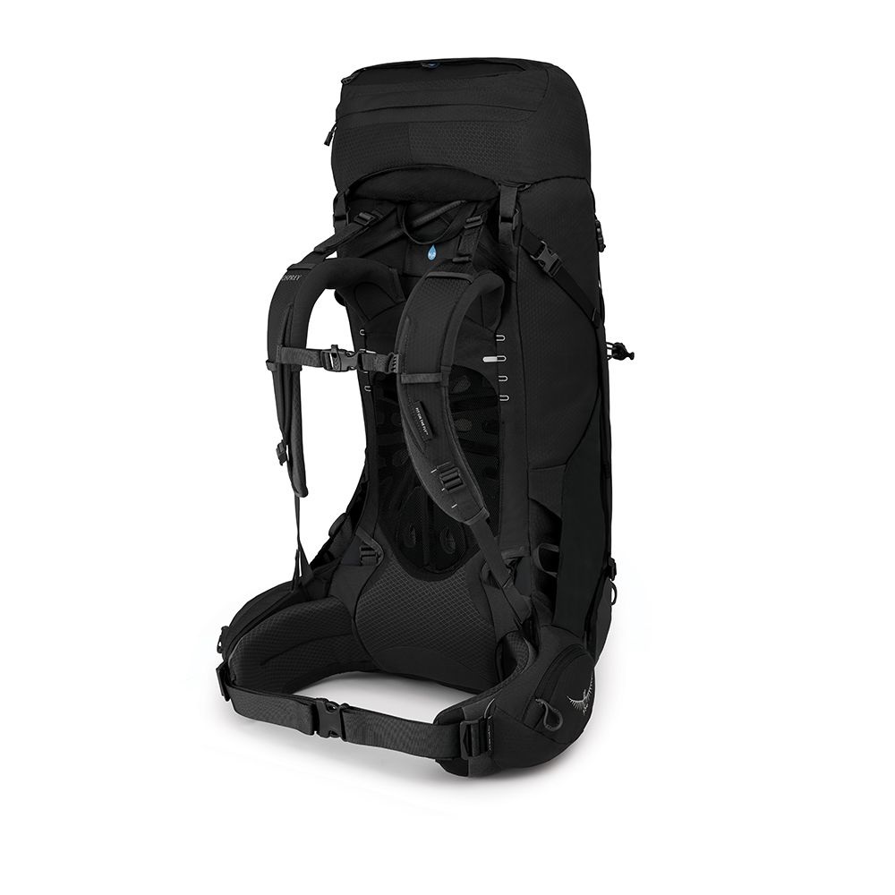 Osprey Aether 55 Zaino da Backpacking Nero - 55L, L/XL, Nylon, Schienale AirScape, Raincover Integrata