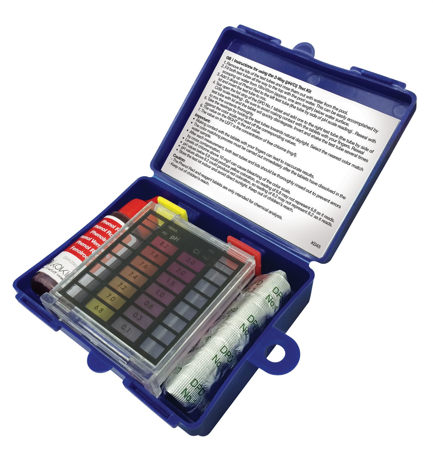 Bestway Test Kit 2 in 1 per Misurazione pH e Cloro - Ideale per Piscine e Spa