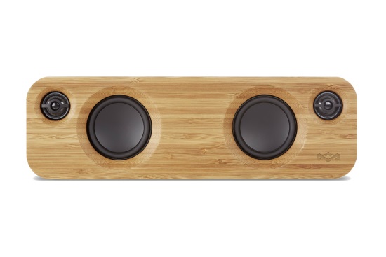 House of Marley Get Together Mini Altoparlante Portatile Wireless Nero in Bambù e Alluminio Riciclabile, 24 W, Autonomia 10 Ore, Subwoofer 2.5 Pollici, Funzione Vivavoce