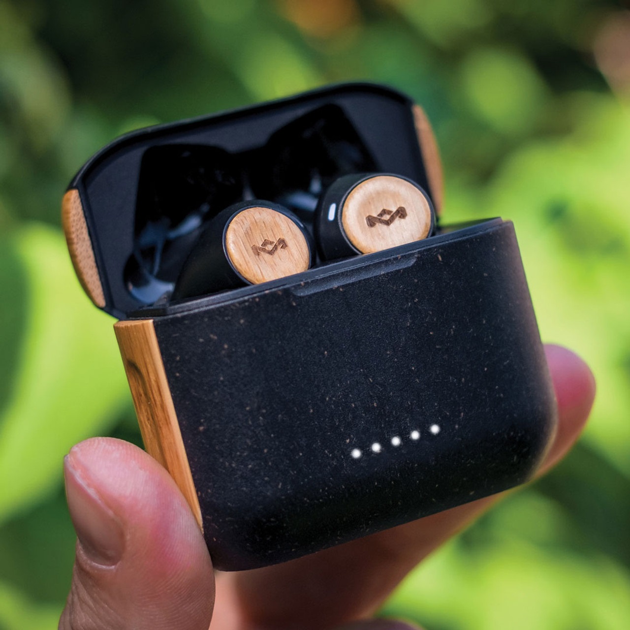 House of Marley EM-JE121-SB Cuffie Auricolari In-Ear Wireless Bluetooth Nero - Materiali Sostenibili, Controllo Touch, 30 Ore di Riproduzione