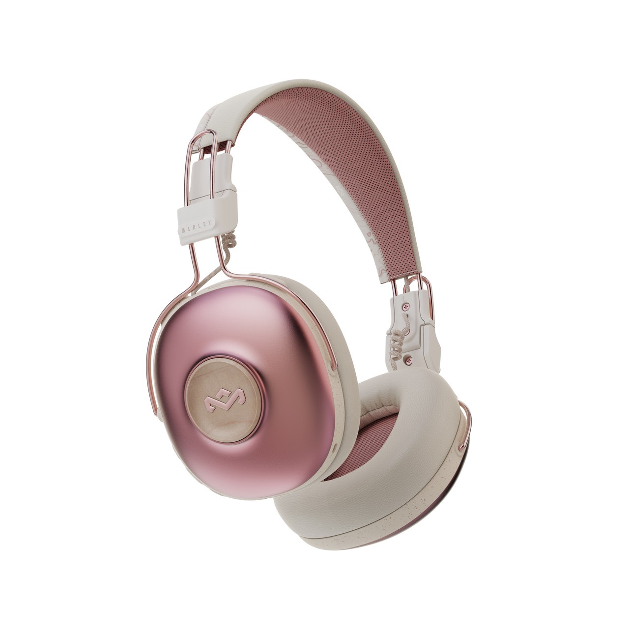 House of Marley Cuffie Over Ear Bluetooth - 34 ore di autonomia, microfono, isolamento del rumore passivo, materiali sostenibili, colore Rame