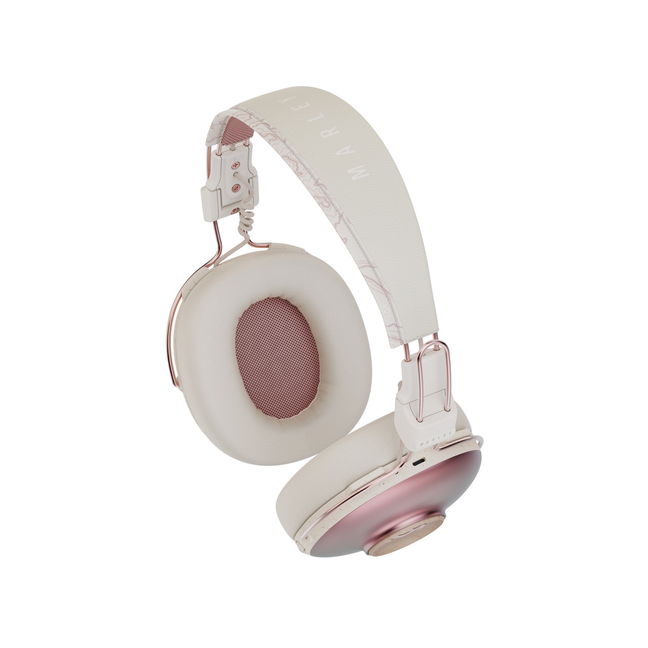 House of Marley Cuffie Over Ear Bluetooth - 34 ore di autonomia, microfono, isolamento del rumore passivo, materiali sostenibili, colore Rame
