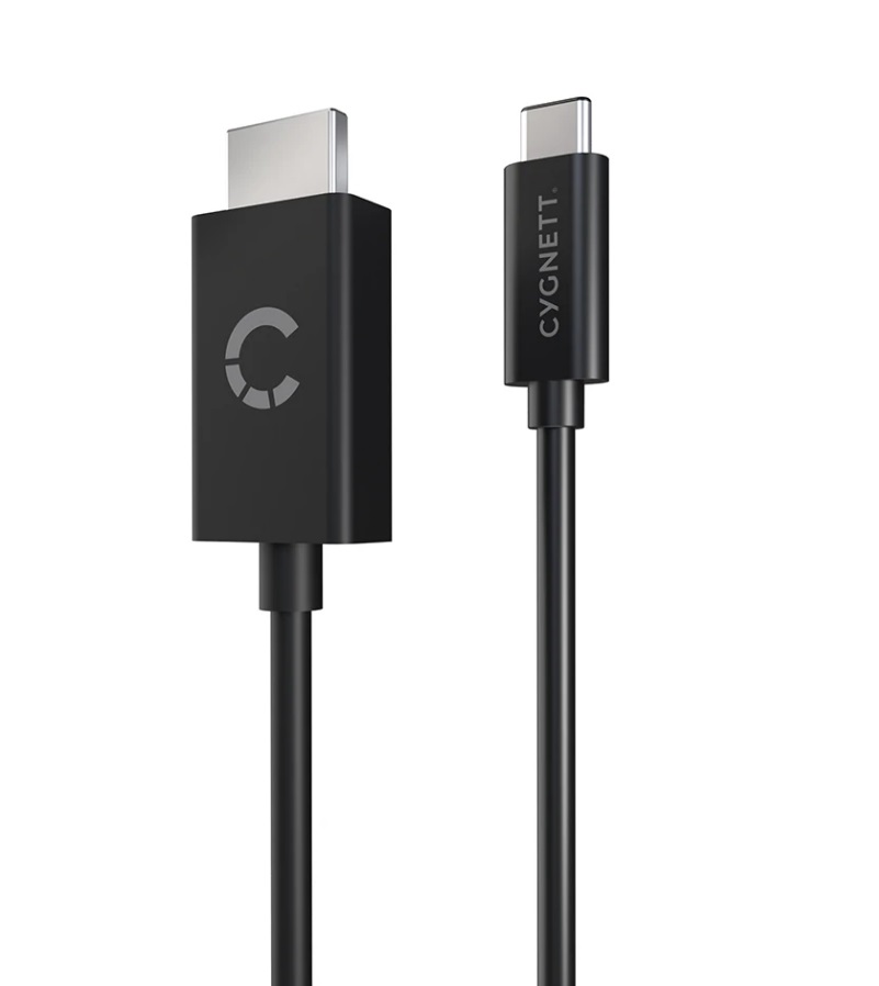 Cygnett Cavo USB-C a HDMI 4K da 1,8 m - Maschio a Maschio, Dritto, Nero