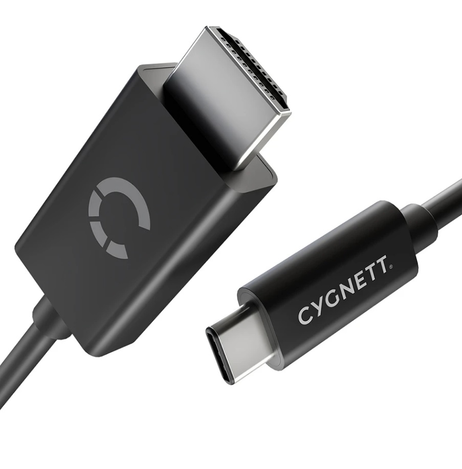 Cygnett Cavo USB-C a HDMI 4K da 1,8 m - Maschio a Maschio, Dritto, Nero