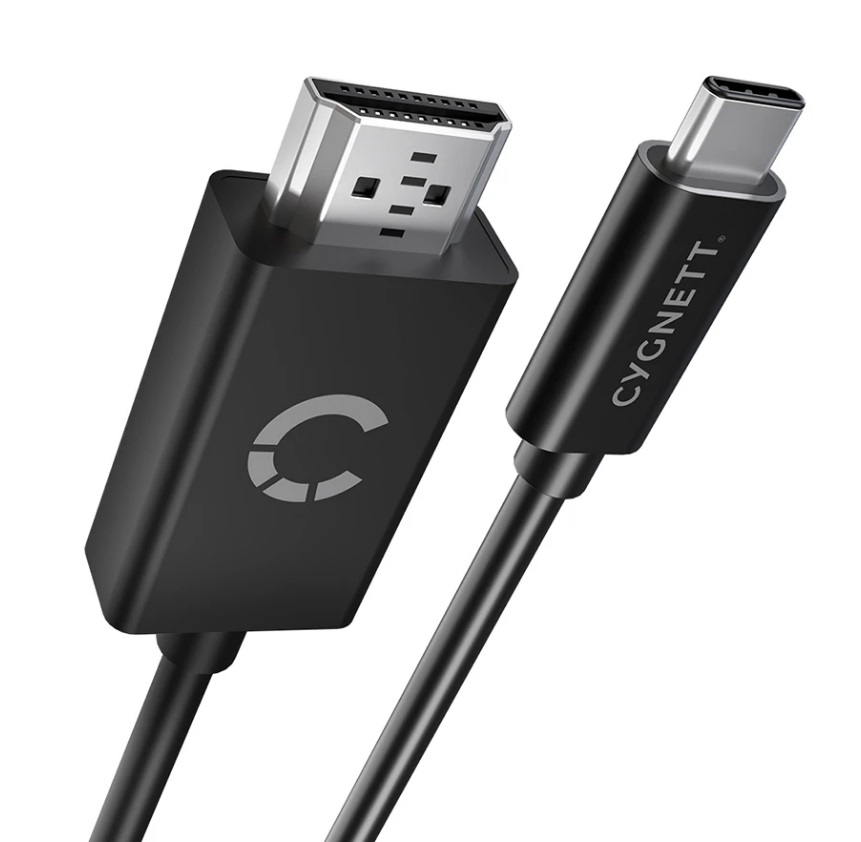 Cygnett Cavo USB-C a HDMI 4K da 1,8 m - Maschio a Maschio, Dritto, Nero