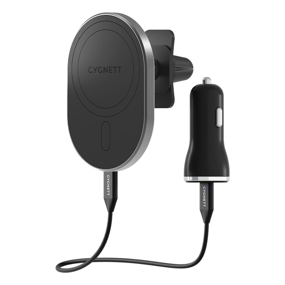 Cygnett MagHold Car 7.5W - Caricabatterie Wireless per Bocchetta d'Aria con Ricarica Veloce e Compatibilità MagSafe