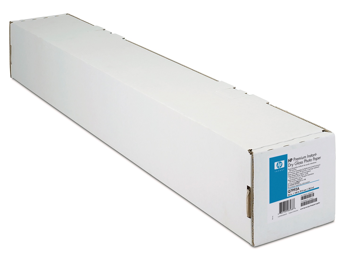 HP Premium Instant-dry Gloss Photo Paper - 1067 mm x 30.5 m (42 in x 100 ft) - 260 g/m², Asciugatura Rapida, Colori Vivaci