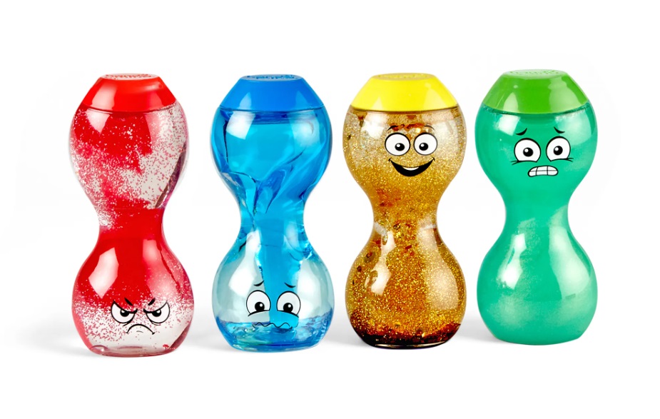 Learning Resources Bottiglie Sensoriali - Set da 4 Flaconi per Riconoscere e Esprimere i Sentimenti, Gioco Educativo per Bambini dai 3 Anni