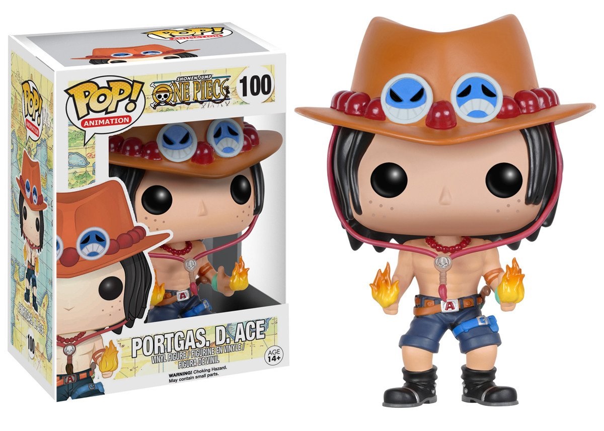 Funko Portgas D. Ace - One Piece - Figura in Vinile da Collezione 9cm - Design Pop! con Testa Sovradimensionata