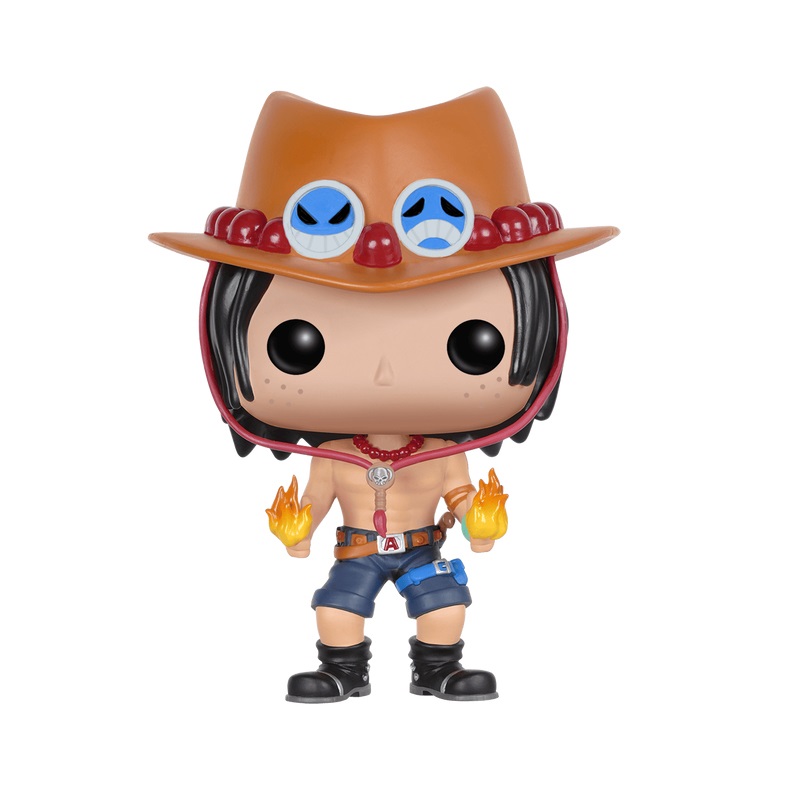 Funko Portgas D. Ace - One Piece - Figura in Vinile da Collezione 9cm - Design Pop! con Testa Sovradimensionata