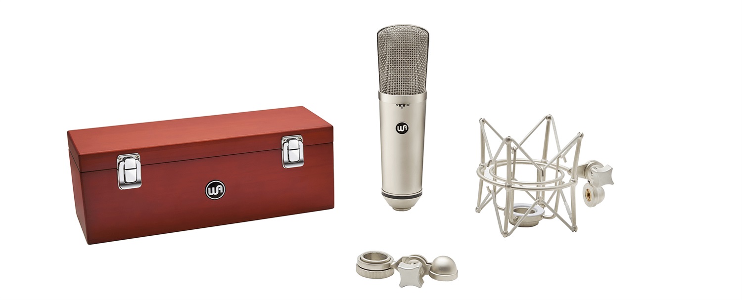 Warm Audio WA-87R2 Microfono a Condensatore Stile 87 Nickel con Diaframma Grande e Pattern di Pickup Cardioide, Omnidirezionale e Bidirezionale