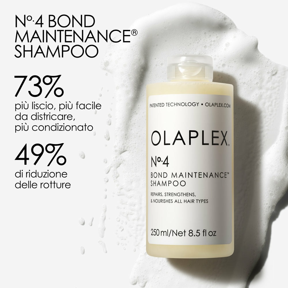 Olaplex N°4 Bond Maintenance Shampoo 250 ml - Riparatore e Nutriente per Tutti i Tipi di Capelli