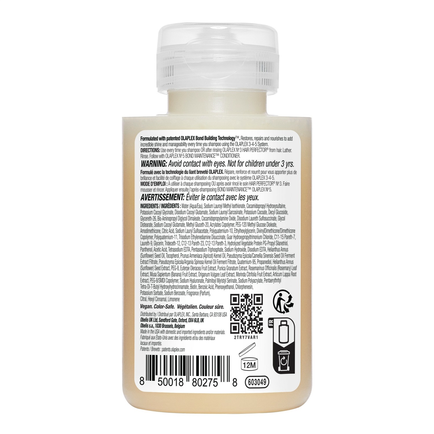 Olaplex N°4 Bond Maintenance Shampoo 100 ml - Shampoo Quotidiano per Tutti i Tipi di Capelli, Riparatore e Nutriente