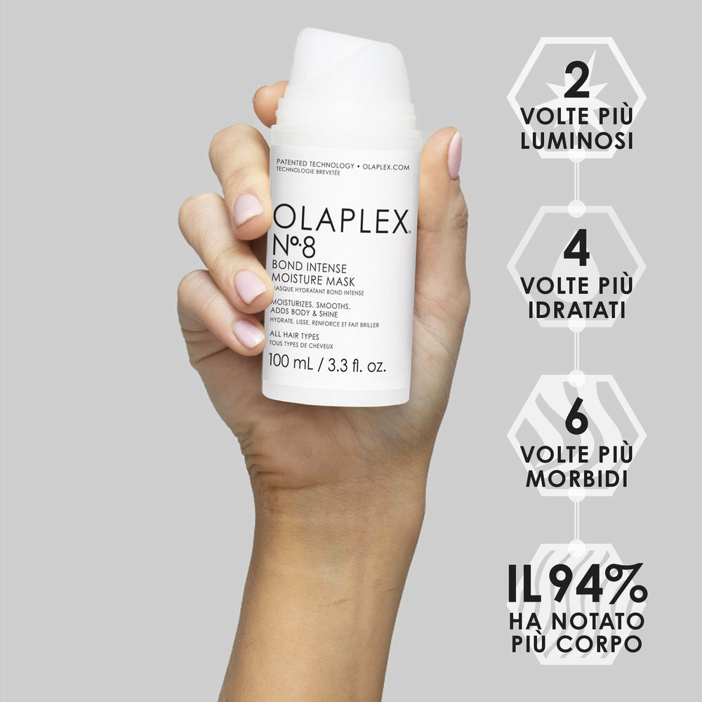 Olaplex N°8 Bond Intense Moisture Mask 100 ml - Maschera Riparatrice Idratante 4 in 1 per Capelli Danneggiati, Lucentezza e Morbidezza