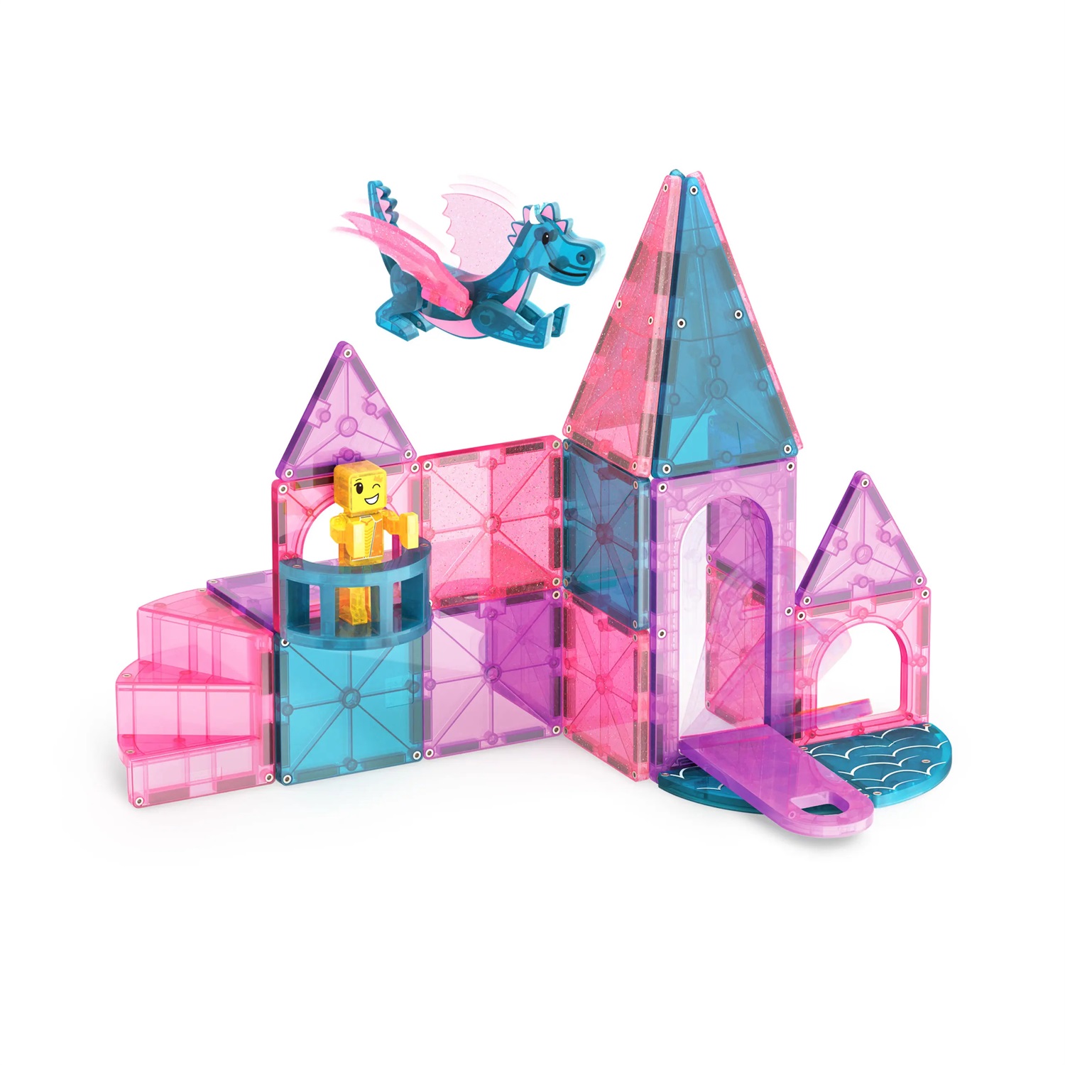 Magna-Tiles Castle - Set di costruzioni magnetiche da 25 pezzi per bambini 3-7 anni