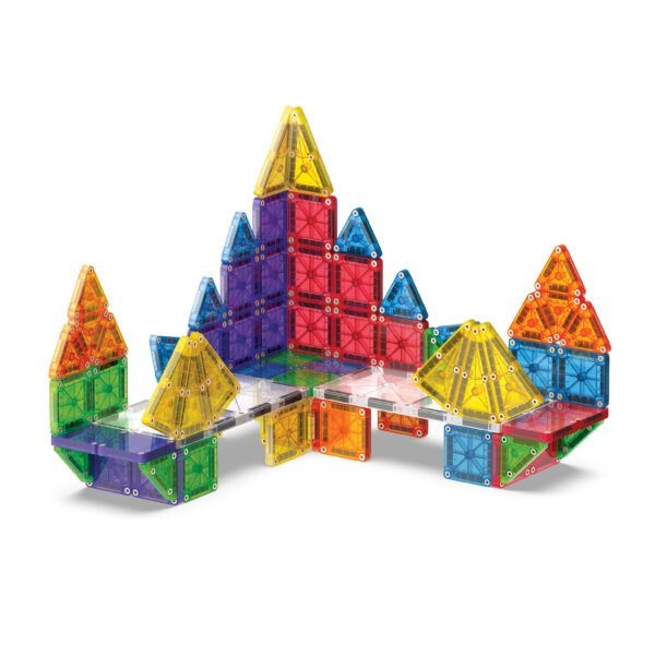 MAGNA-TILES MicroMAGS - Set di 70 costruzioni magnetiche Deluxe con 2 rettangoli e 68 tessere