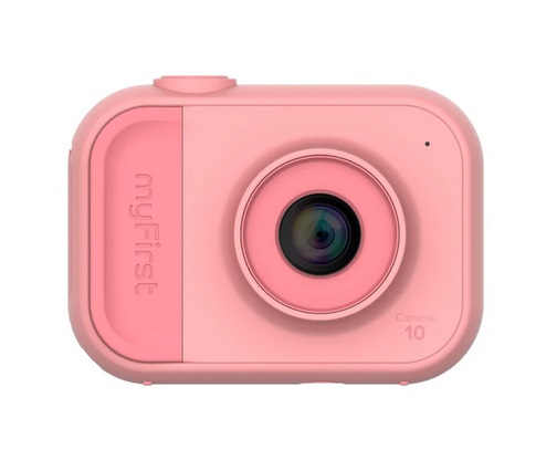 My First Camera 10 - Fotocamera Digitale Rosa per Bambini, Design Robusto e Schermo IPS da 2 Pollici
