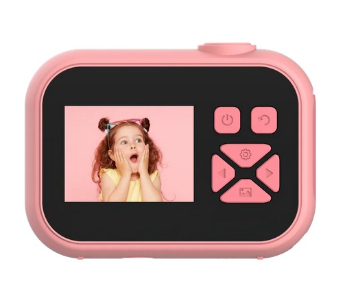 My First Camera 10 - Fotocamera Digitale Rosa per Bambini, Design Robusto e Schermo IPS da 2 Pollici