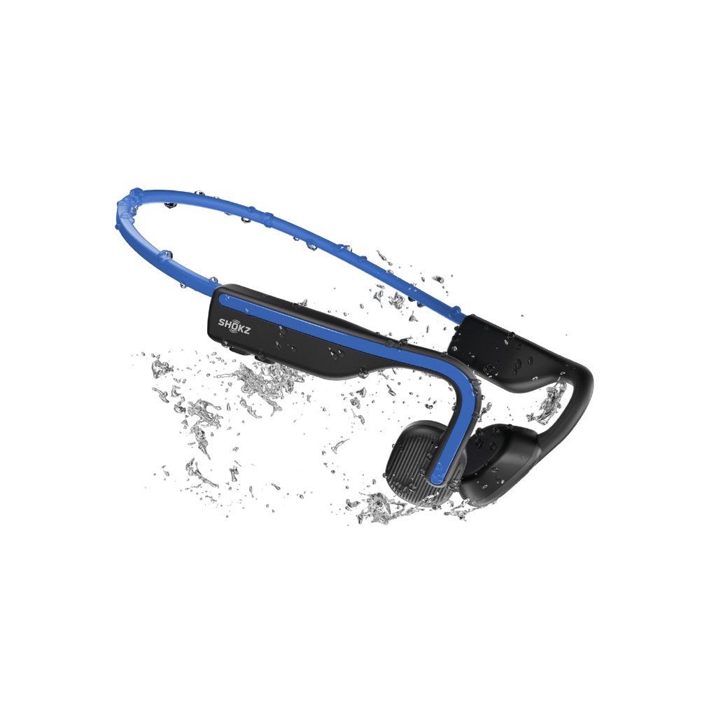 Shokz OpenMove Cuffie a Conduzione Ossea Wireless Bluetooth Blu - Musica e Chiamate, Design Open-ear, 6 Ore di Batteria