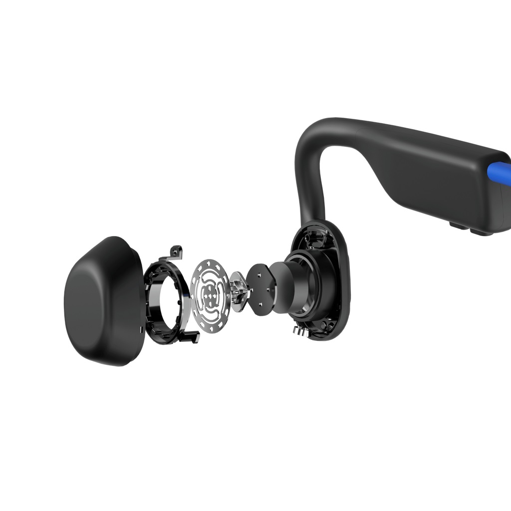 Shokz OpenMove Cuffie a Conduzione Ossea Wireless Bluetooth Blu - Musica e Chiamate, Design Open-ear, 6 Ore di Batteria