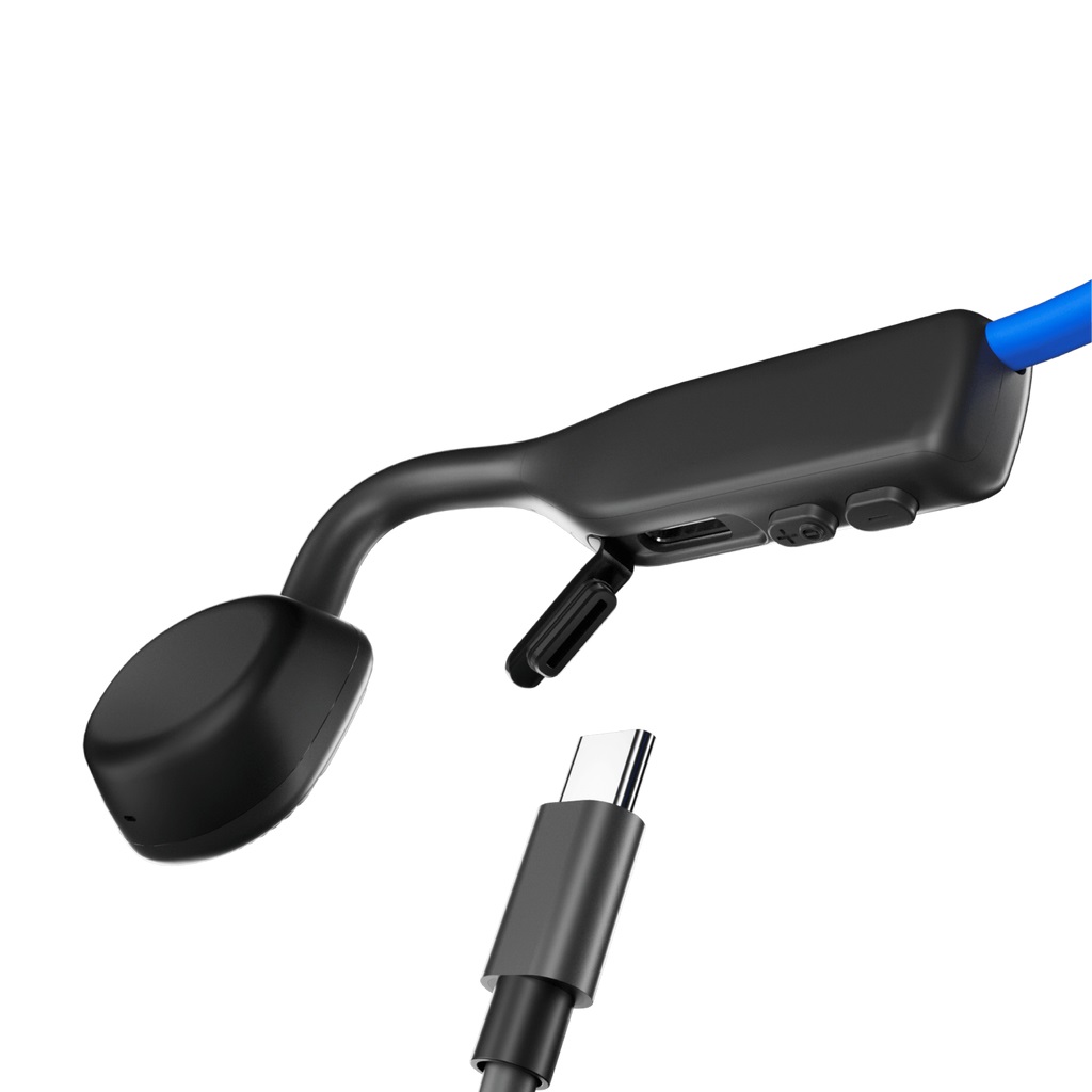 Shokz OpenMove Cuffie a Conduzione Ossea Wireless Bluetooth Blu - Musica e Chiamate, Design Open-ear, 6 Ore di Batteria