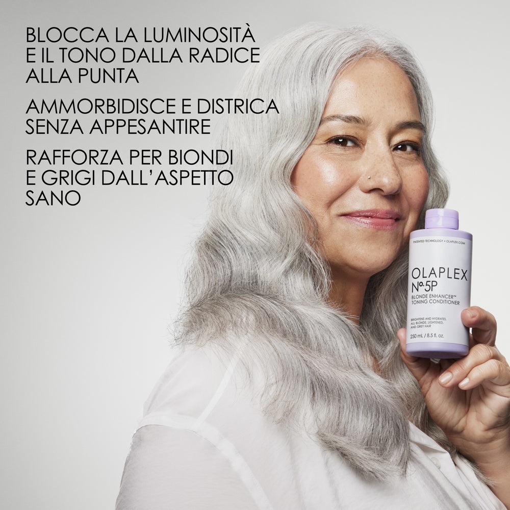 Olaplex Nº.5P Blonde Enhancer Toning Conditioner 250ml - Balsamo Nutriente per Capelli Biondi e Grigi, Neutralizza Toni Gialli, Idrata e Dona Lucentezza