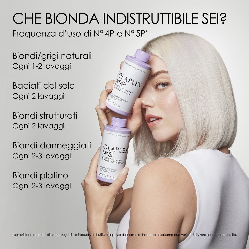 Olaplex Nº.5P Blonde Enhancer Toning Conditioner 250ml - Balsamo Nutriente per Capelli Biondi e Grigi, Neutralizza Toni Gialli, Idrata e Dona Lucentezza