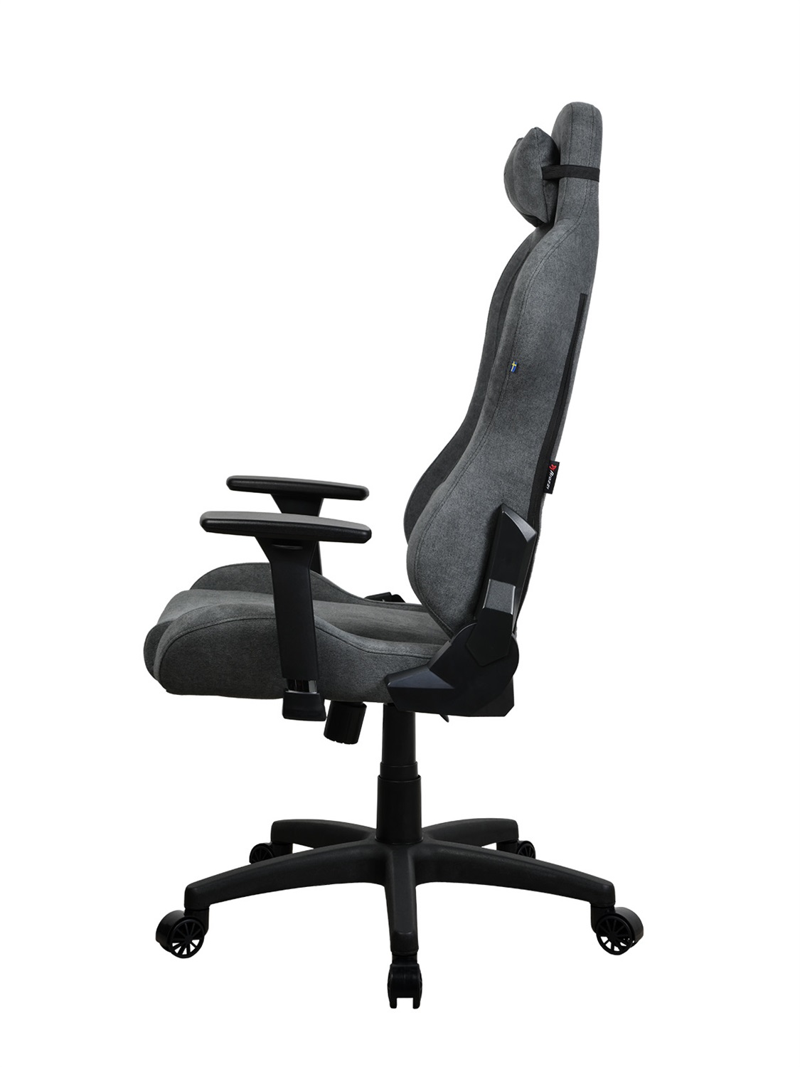 Arozzi Torretta Soft Fabric - Sedia da Gaming Ergonomica Grigia con Supporto per Schiena
