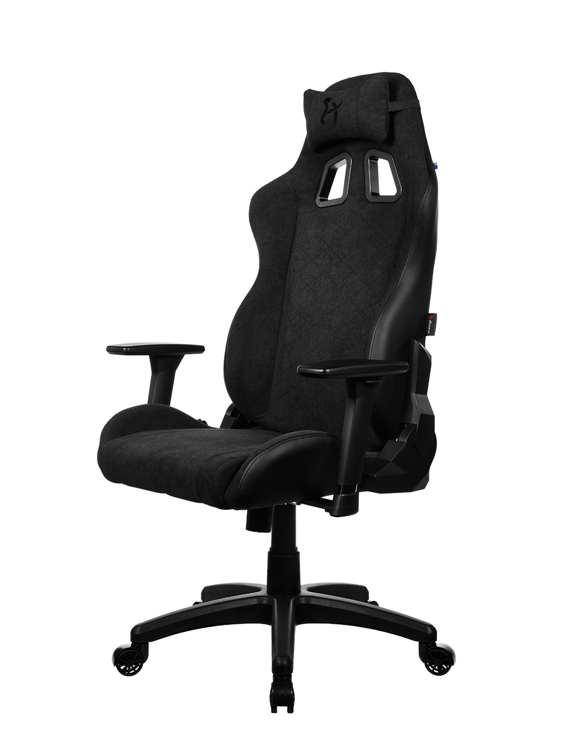 Arozzi Avanti SFB-PBK Sedia da Gaming in Tessuto Morbido - Sedia da Gioco per Console con Braccioli 3D e Cuscino Poggiatesta