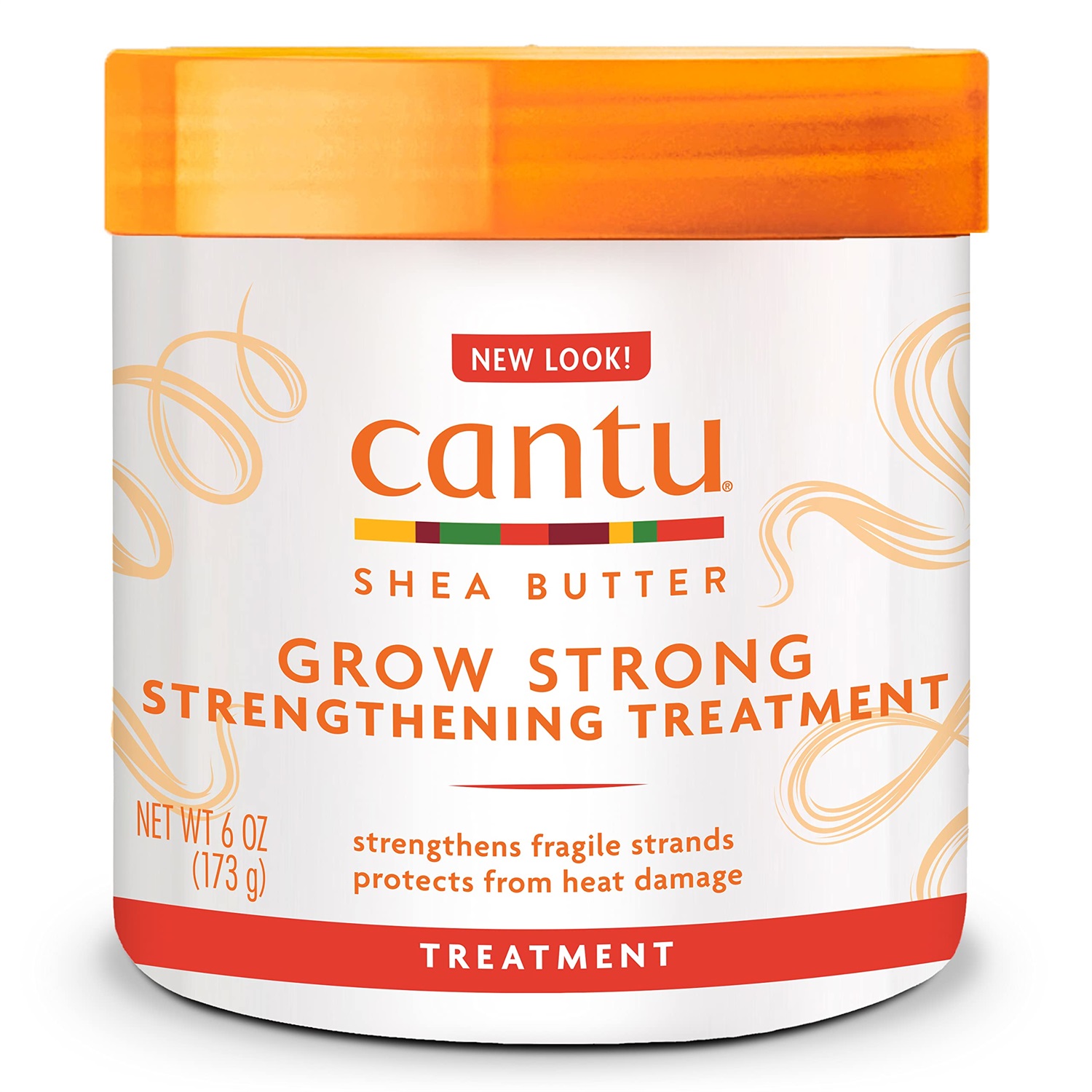 Cantu Grow Strong Strengthening Treatment - Crema nutriente per capelli fragili - 173 g - Idratante, Protegge dai danni dal calore, con burro di karitè, Previene la rottura dei capelli, Senza solfati