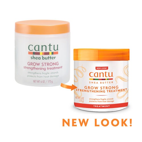Cantu Grow Strong Strengthening Treatment - Crema nutriente per capelli fragili - 173 g - Idratante, Protegge dai danni dal calore, con burro di karitè, Previene la rottura dei capelli, Senza solfati