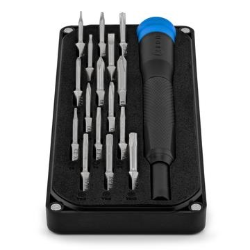 iFixit Minnow Precision Bit Set - Set di punte da cacciavite di precisione con 16 punte (4 mm) e cacciavite, compatto e pratico da viaggio per smartphone e tablet