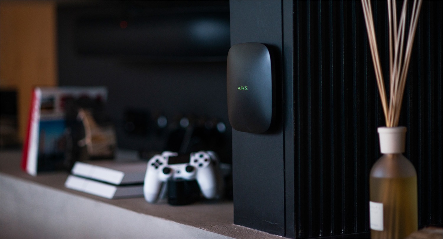 AJAX ALLARM Ajax Hub Centrale Antifurto Nero con Modulo GSM, Ethernet e Videosorveglianza Wireless