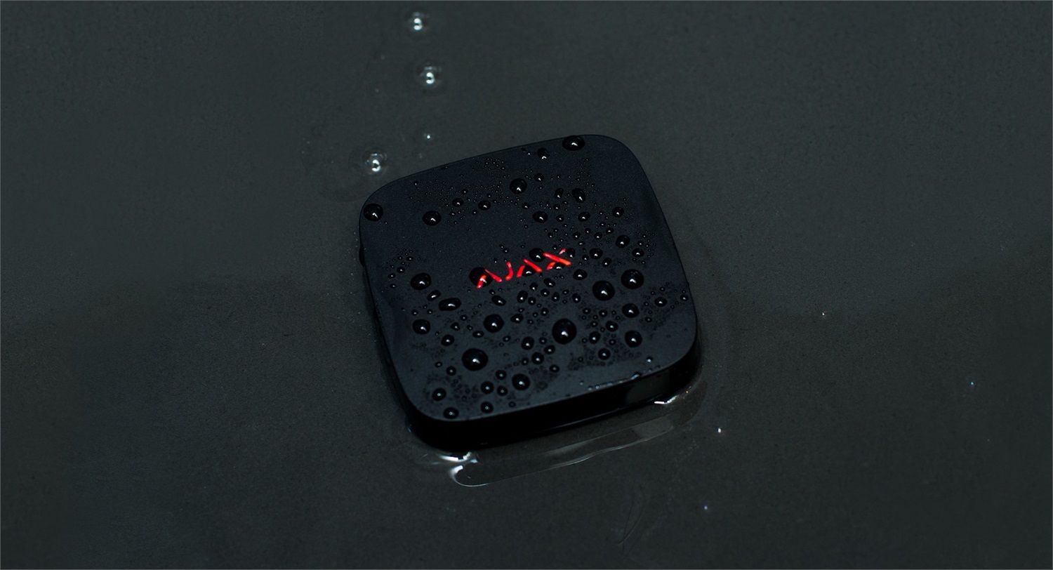 AJAX LeaksProtect Rivelatore di Allagamento Senza Fili Nero - Rilevazione Rapida e Affidabile