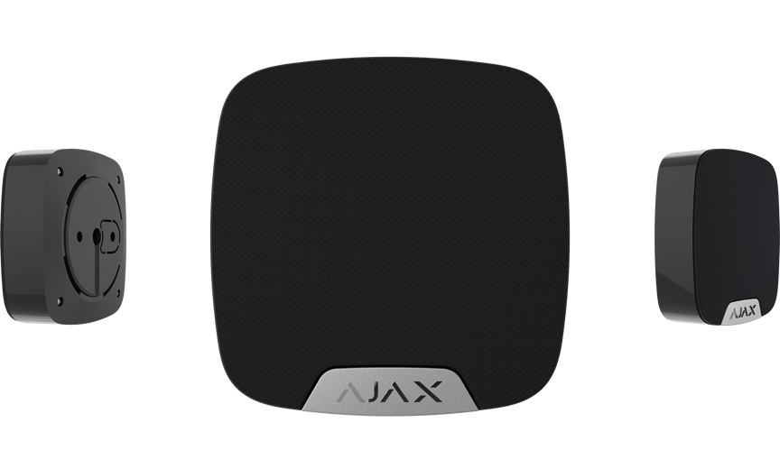 AJAX HomeSiren Sirena da Interno Wireless Nero - Potenza Sonora Regolabile 81-97 dB, Protocollo Jeweller 868 MHz