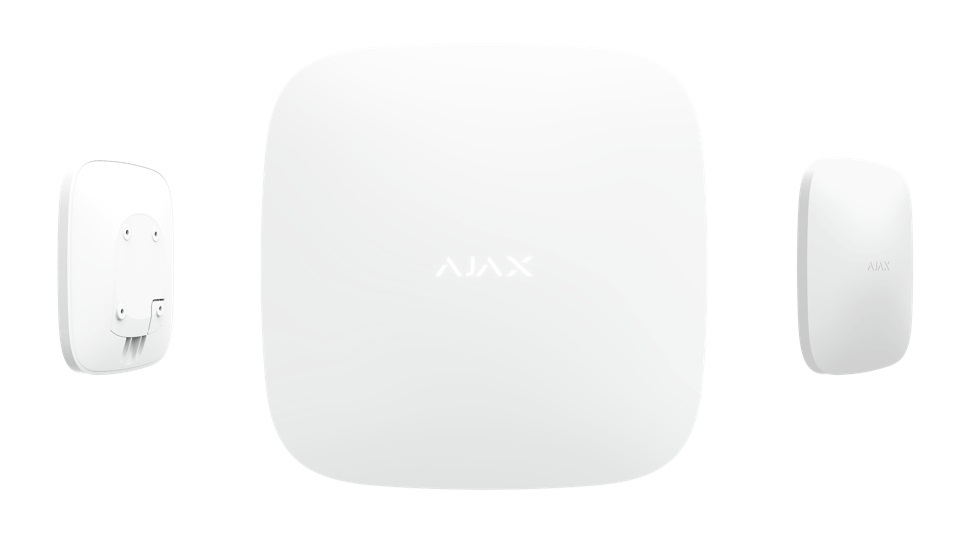 Ajax Hub Plus Centrale Antifurto Bianco con Modulo Dual Sim 2G/3G, Ethernet, Wi-Fi e Videoverifica