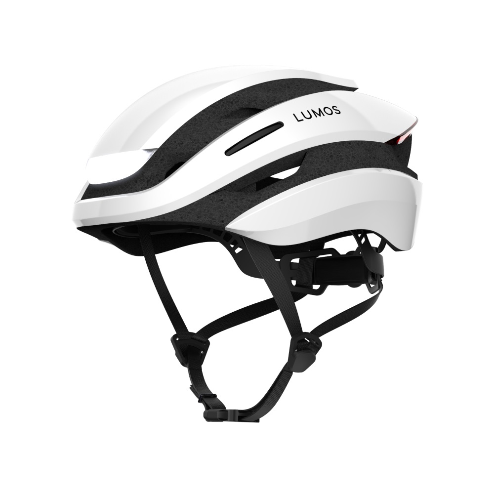Lumos Ultra Smart Helmet - Casco da bicicletta Bianco M/L con Luci LED, Indicatori di Direzione e Bluetooth