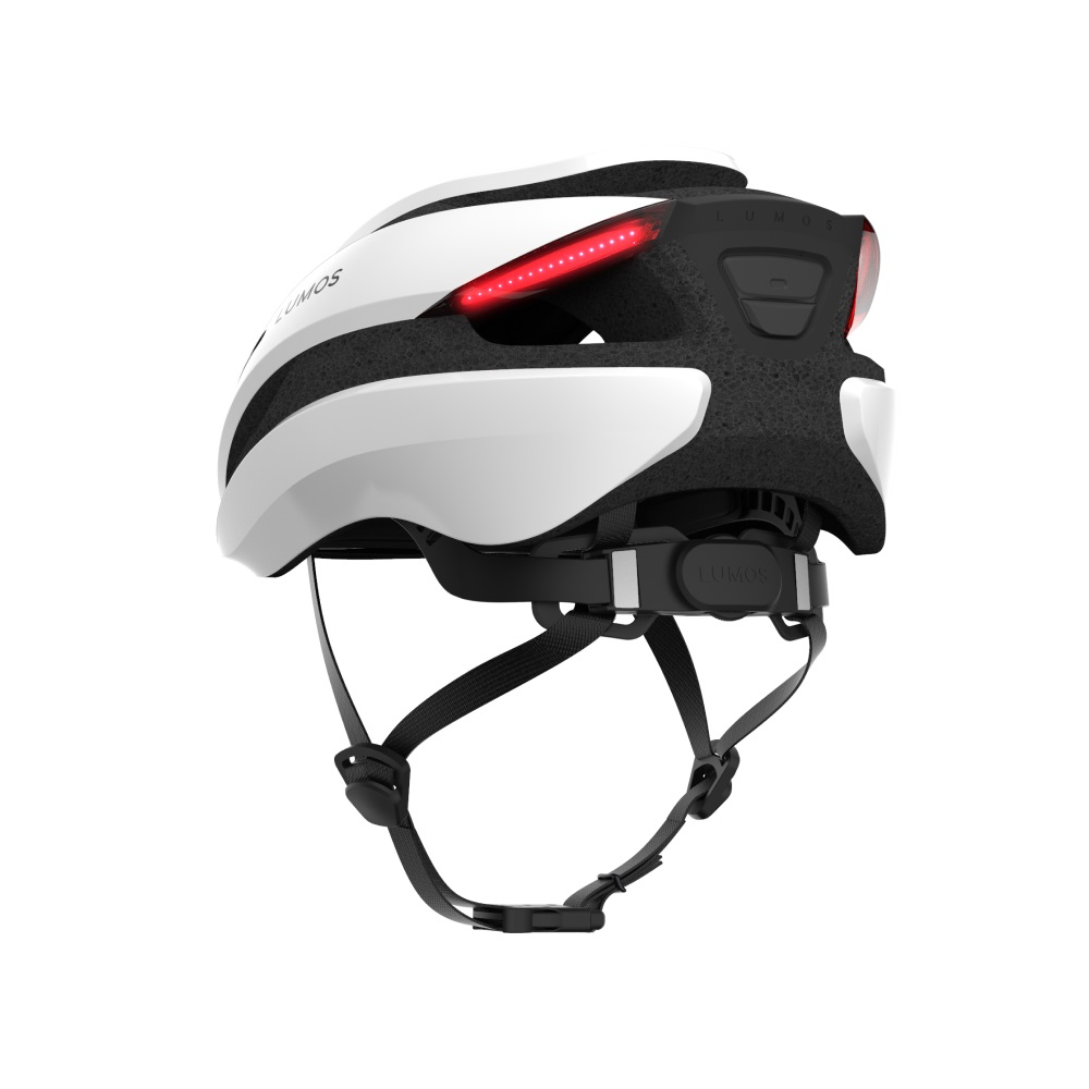 Lumos Ultra Smart Helmet - Casco da bicicletta Bianco M/L con Luci LED, Indicatori di Direzione e Bluetooth