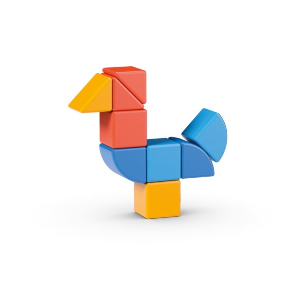 Geomag 208 Magicube Animali - Set di Costruzione Magnetico con 9 Pezzi