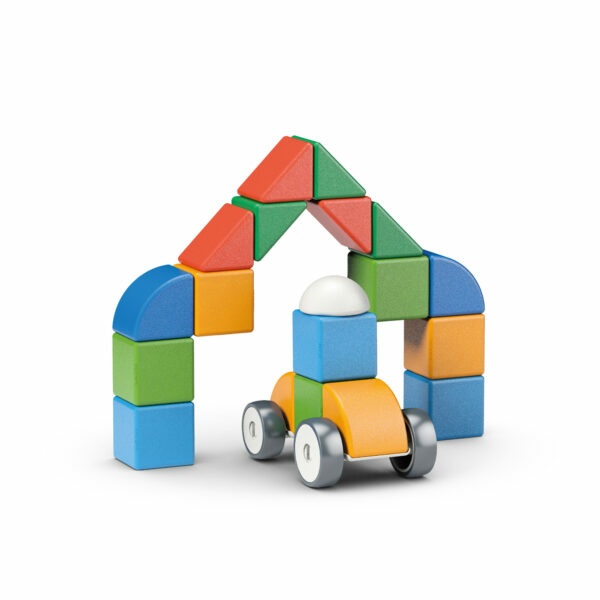 Geomag Magicube Shapes Little World - Kit di costruzione magnetico 25 pezzi per lo sviluppo creativo dei bambini