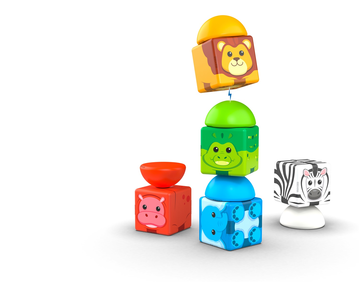 Geomag Magicube Stacking Safari - Costruzioni Magnetiche 10 Pezzi