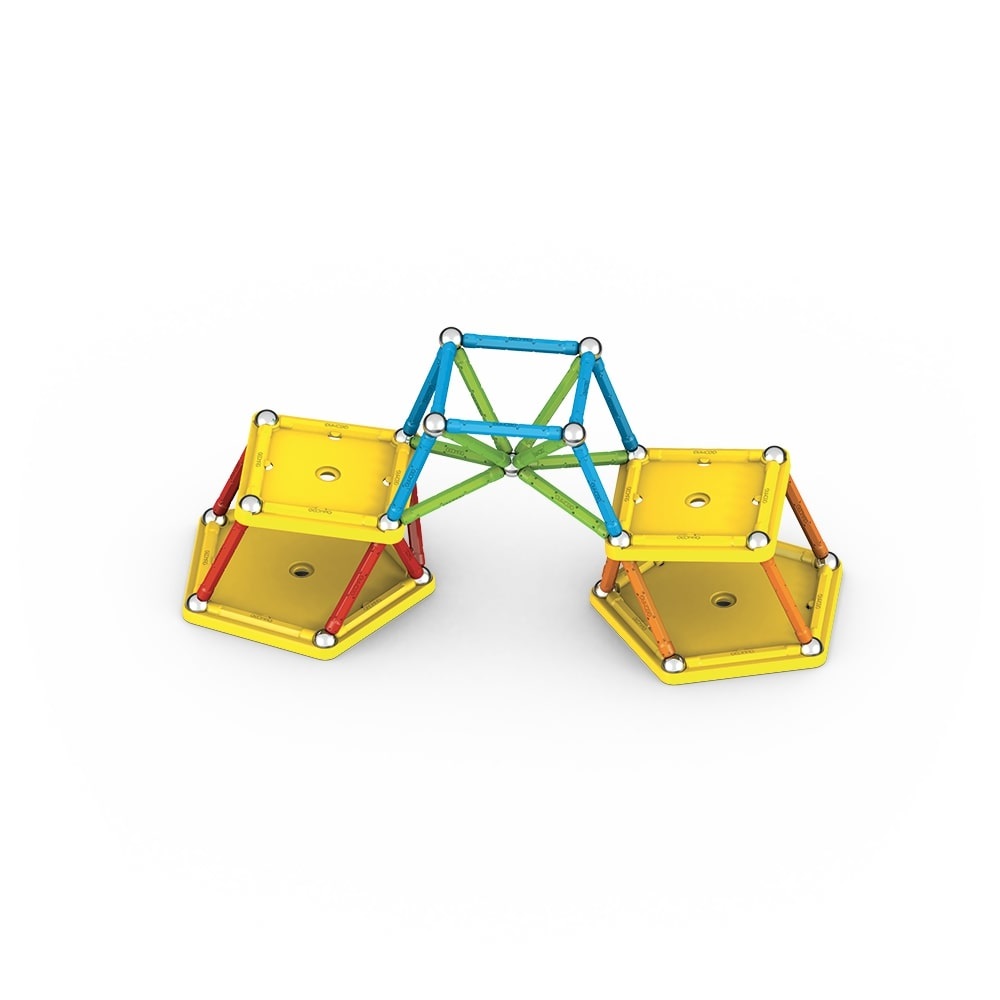 Geomag Supercolor Recycled - Giocattolo di costruzione con 60 pezzi e magneti al neodimio, adatto dai 3 anni