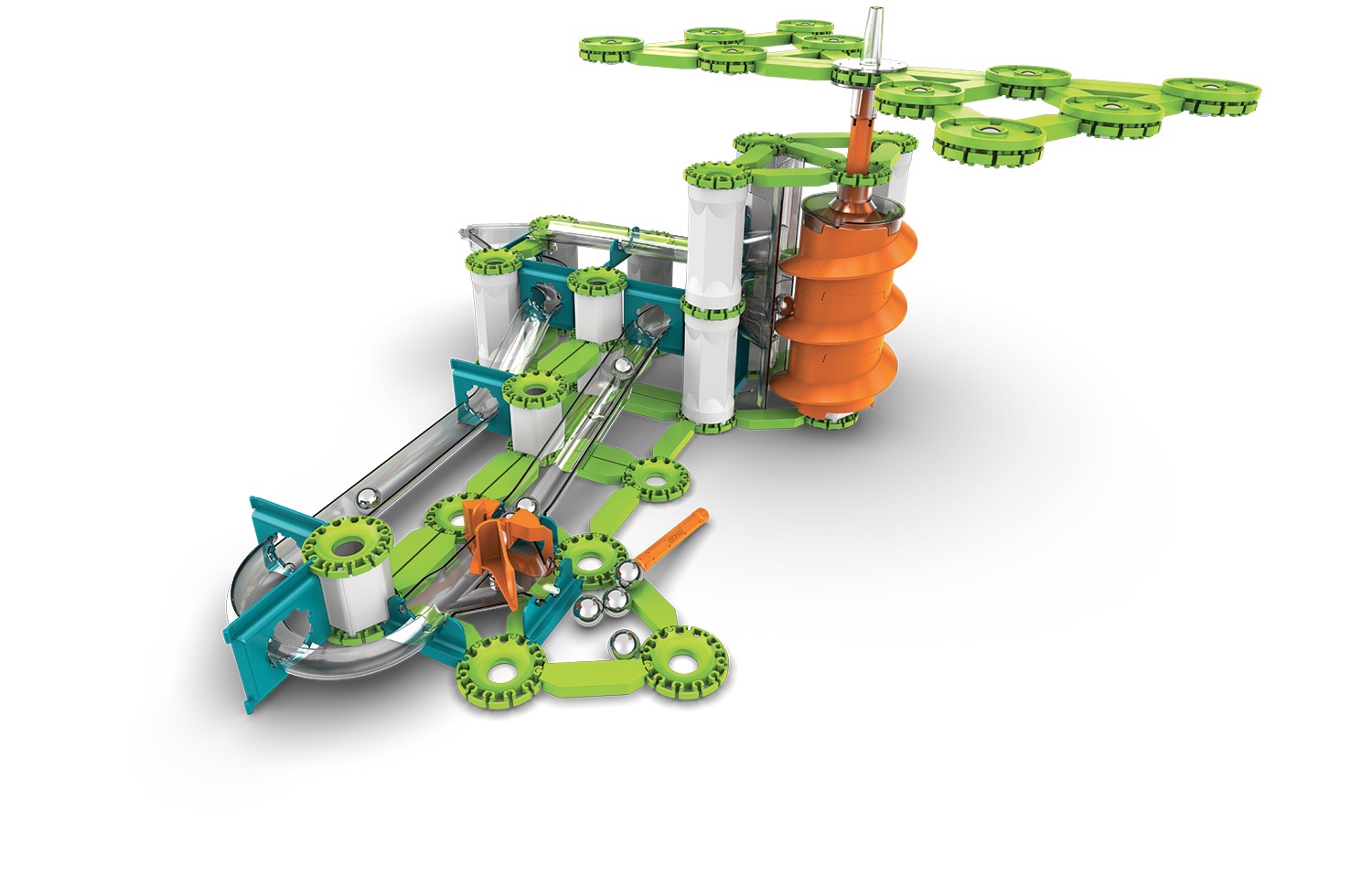 Geomag Mechanics Gravity Elevator Circuit - Set di Costruzioni Magnetiche da 207 Pezzi per Bambini con Ascensore a Gravità