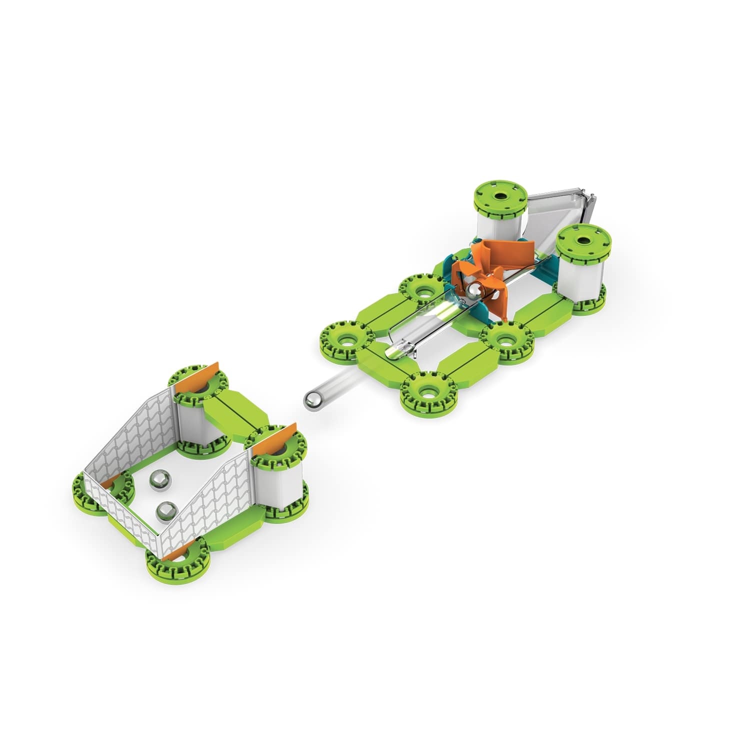 Geomag - Mechanics Challenge Goal! Gioco Educativo e Creativo con 96 Pezzi di Costruzioni Magnetiche e Cannone Magnetico