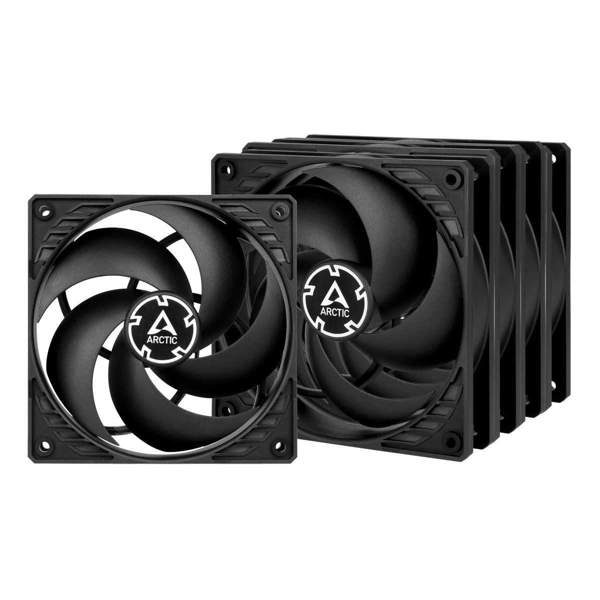ARCTIC P12 Value Pack - Ventilatore PC Silenzioso 120 mm, 1800 RPM, 0,3 Sone, Ottimizzato per Pressione Statica, 5 Pezzi